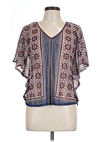 INC International Concepts Short Sleeve Blouse (view 1)
