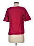 Massimo Dutti Burgundy Short Sleeve Blouse Size 6 - photo 2
