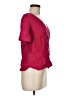 Massimo Dutti Burgundy Short Sleeve Blouse Size 6 - photo 4