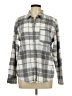 Universal Thread 100% Cotton Plaid Gray Long Sleeve Button-Down Shirt Size L - photo 1