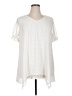 Catherines 100% Polyester Ivory Short Sleeve Blouse Size 0X - photo 1