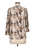 JM Collection Animal Print Tan 3/4 Sleeve Blouse Size M - photo 2