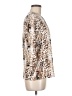 JM Collection Animal Print Tan 3/4 Sleeve Blouse Size M - photo 4