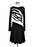 Ellen Tracy Graphic Black Casual Dress Size S - photo 1
