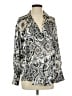 Zara Paisley Silver Long Sleeve Blouse Size S - photo 1
