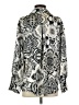 Zara Paisley Silver Long Sleeve Blouse Size S - photo 2