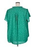 41Hawthorn 100% Polyester Stars Green Short Sleeve Blouse Size 2X - photo 2