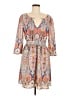 Lace & Mesh 100% Polyester Paisley Gray Casual Dress Size M - photo 1
