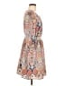 Lace & Mesh 100% Polyester Paisley Gray Casual Dress Size M - photo 4