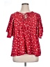 Billabong 100% Rayon Red Short Sleeve Blouse Size XL - photo 1