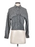 Love Notes Houndstooth Gray Long Sleeve Blouse Size S - photo 1