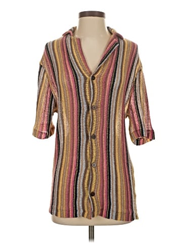 Zara 3/4 Sleeve Button-Down Shirt (view 1)