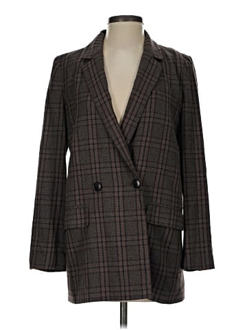Madewell Caldwell Double-Breasted Blazer in Hedden Plaid (view 1)