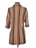 Zara Brown 3/4 Sleeve Button-Down Shirt Size S - photo 2