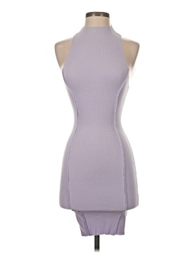 open lace back dress Naked Mock Neck Mini Dress