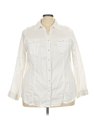 Lane Bryant 3/4 Sleeve Button-Down Shirt (view 1)