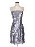 BCBGMAXAZRIA 100% Polyester Metallic Silver Cocktail Dress Size 2 - photo 1