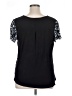 Fortune + Ivy 100% Polyester Black Short Sleeve Blouse Size XL - photo 2