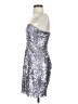 BCBGMAXAZRIA 100% Polyester Metallic Silver Cocktail Dress Size 2 - photo 5