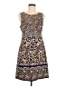 Maeve 100% Polyester Animal Print Floral Brown Casual Dress Size 6 - photo 1