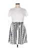 Unbranded 100% Polyester Chevron-herringbone White Casual Dress Size XL - photo 1