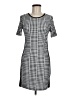 Topshop Houndstooth Gray Casual Dress Size 6 - photo 1