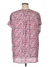 Sejour 100% Polyester Floral Pink Short Sleeve Blouse Size 1X - photo 2