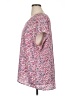 Sejour 100% Polyester Floral Pink Short Sleeve Blouse Size 1X - photo 5
