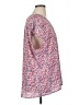 Sejour 100% Polyester Floral Pink Short Sleeve Blouse Size 1X - photo 4