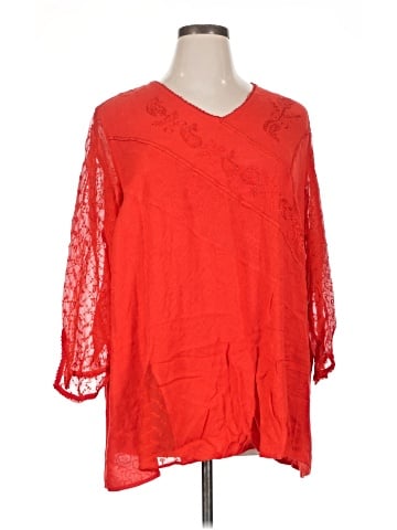 Added Dimension for Catherines 3/4 Sleeve Blouse (view 1)