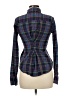 Roxy Plaid Green Long Sleeve Button-Down Shirt Size M - photo 2