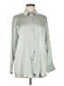 Zara Solid Green Long Sleeve Button-Down Shirt Size M - photo 1