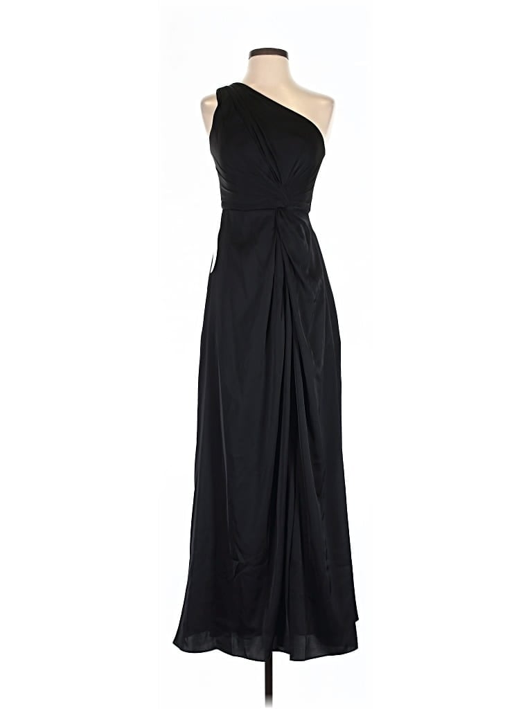 Azazie Cocktail Dress - Bridesmaid: Black Dresses - Used - Size 0