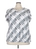 Adele & May Silver Short Sleeve Blouse Size 3X - photo 1