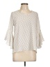 Green Envelope Ivory 3/4 Sleeve Blouse Size L - photo 1
