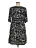 Apt. 9 Graphic Black Casual Dress Size XL - photo 2