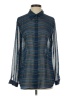 CAbi 100% Polyester Stripes Blue Long Sleeve Blouse Size S - photo 1