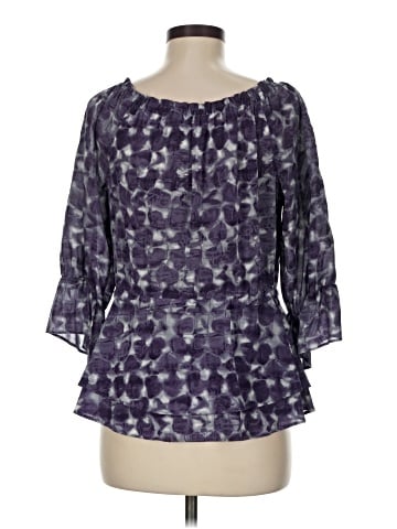 Alice + Olivia 3/4 Sleeve Silk Top (view 2)