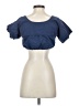 Reformation Blue Short Sleeve Top Size S - photo 2