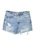 Topshop Blue Denim Shorts Size 10 - photo 1