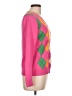 Lilly Pulitzer 100% Cotton Argyle Pink Pullover Sweater Size L - photo 4