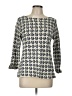 Field Flower 100% Cotton Houndstooth Blue Pullover Sweater Size L - photo 1