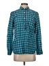 J.Crew 100% Cotton Checkered-gingham Teal Long Sleeve Button-Down Shirt Size 4 - photo 1