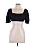 Missguided Black Short Sleeve Top Size 12 - photo 1