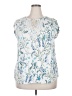 Daniel Rainn 100% Rayon White Short Sleeve Blouse Size 2X - photo 1