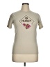 Hurley Floral Tan Short Sleeve Turtleneck Size XL - photo 1