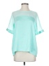 Vince Camuto Teal Short Sleeve Blouse Size S - photo 1