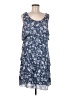 Assorted Brands 100% Polyester Paisley Blue Casual Dress Size 8 - photo 1