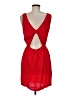 MNG 100% Viscose Solid Red Cocktail Dress Size 8 - photo 2