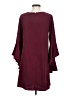 CeCe 100% Polyester Solid Burgundy Casual Dress Size 2 - photo 2